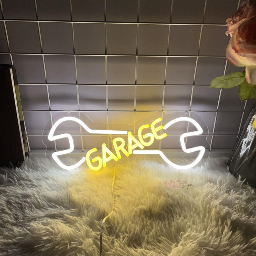 Auto Repair Shop Open - Garage Neon Sign Car Check Auto