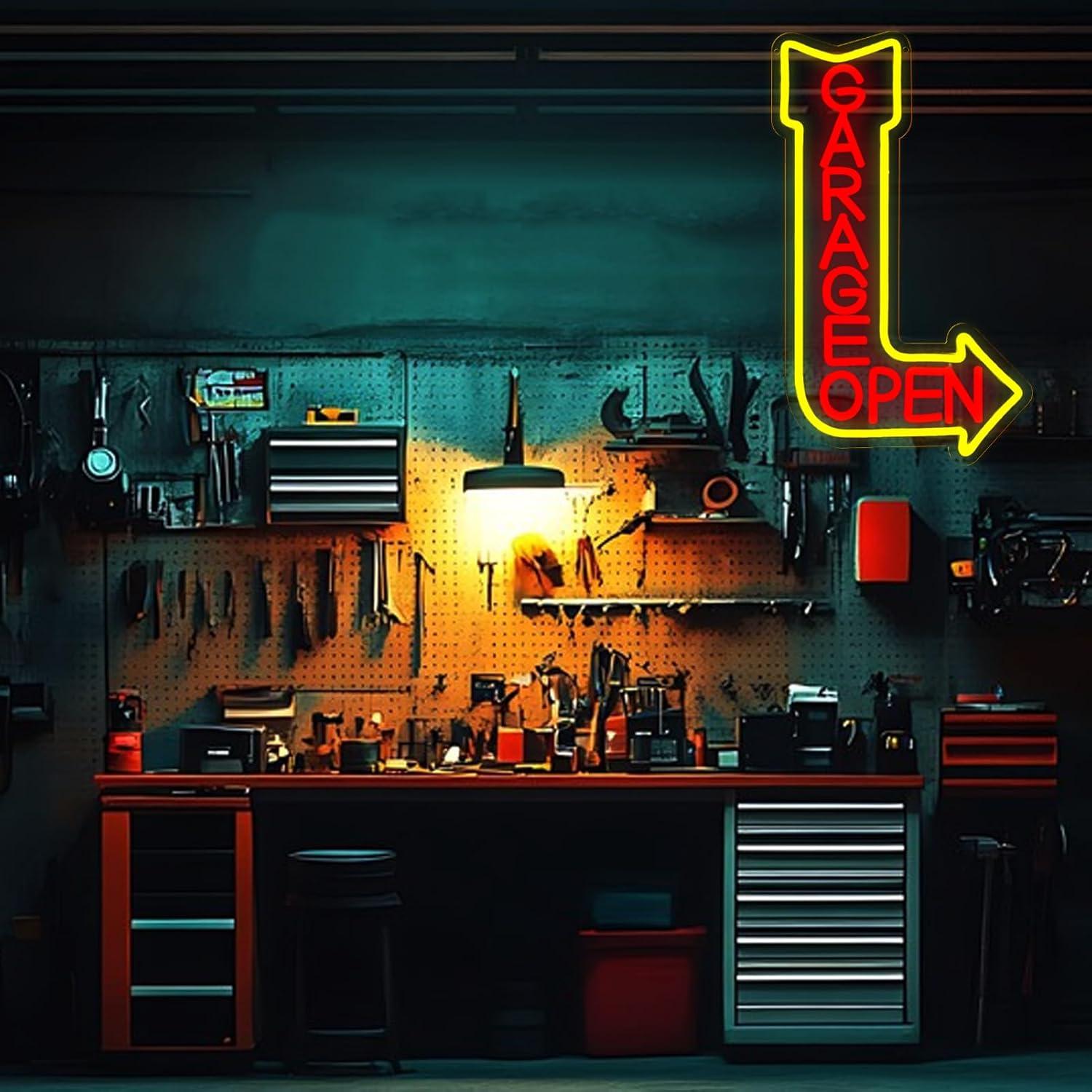 Insegna al Neon 'Garage Open'  - Auto Repair Shop Open recensione e prezzo