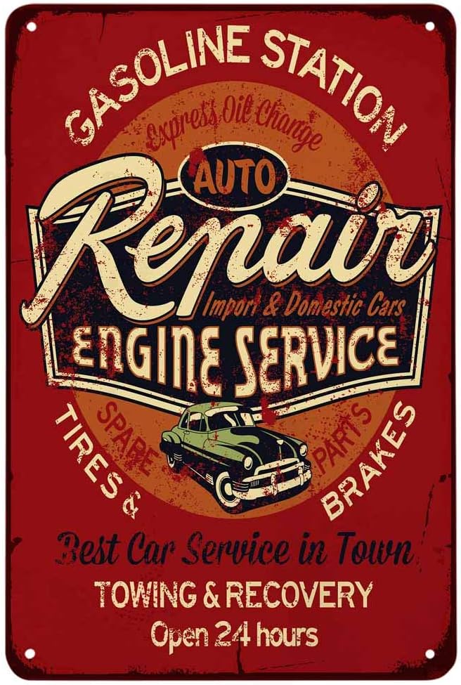 Targa in Metallo Vintage per R - Auto Repair Shop Open recensione e prezzo