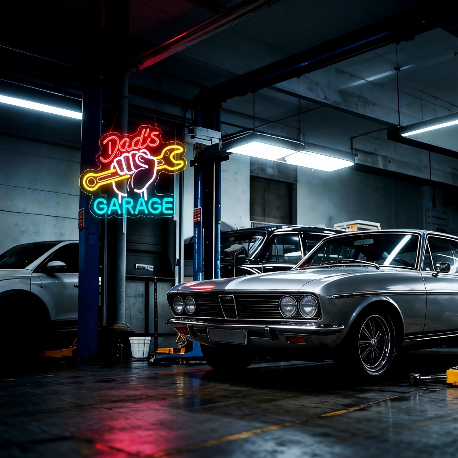 Insegna al Neon LED 'Garage di - Auto Repair Shop Open recensione e prezzo