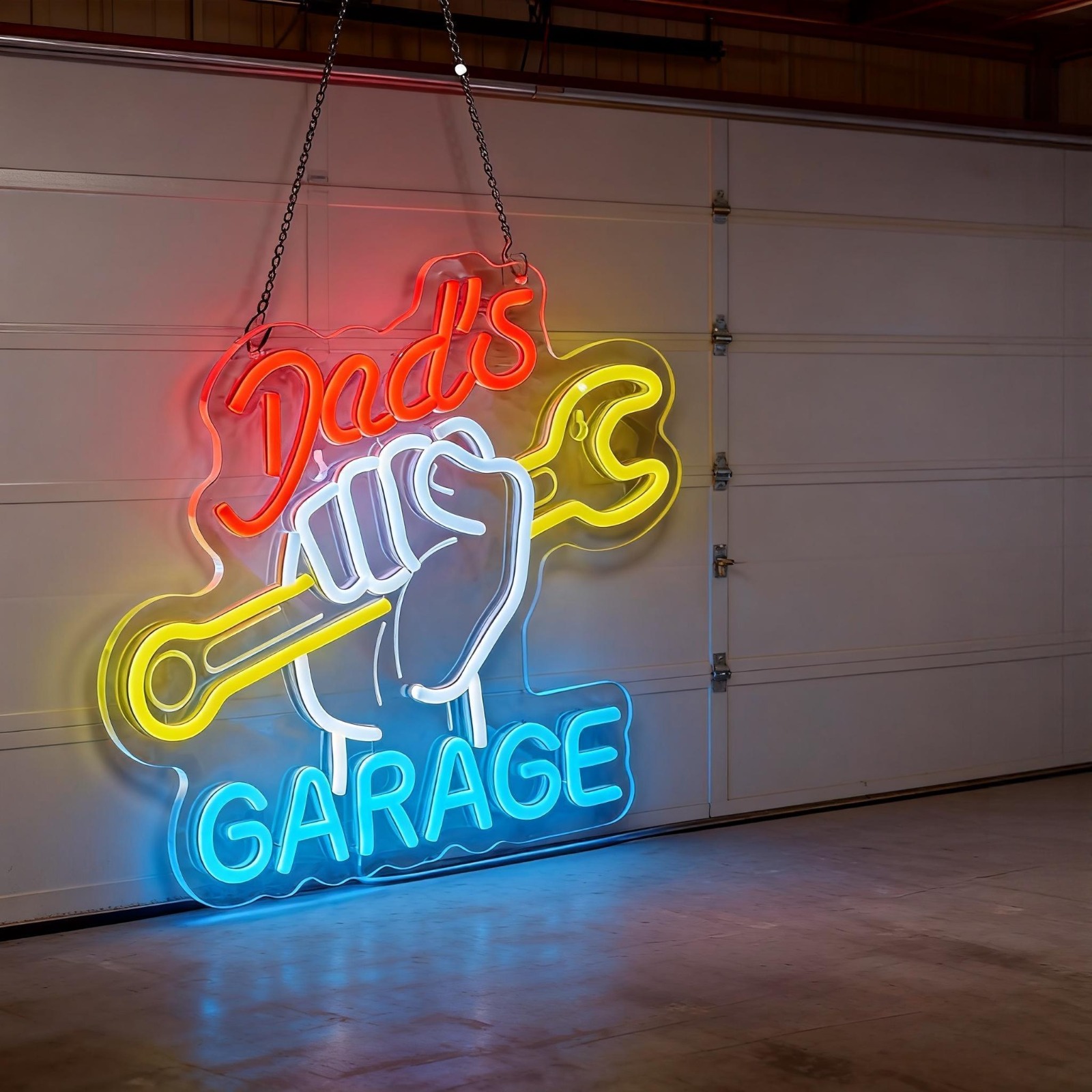 Insegna al Neon LED 'Garage di - Auto Repair Shop Open recensione e prezzo